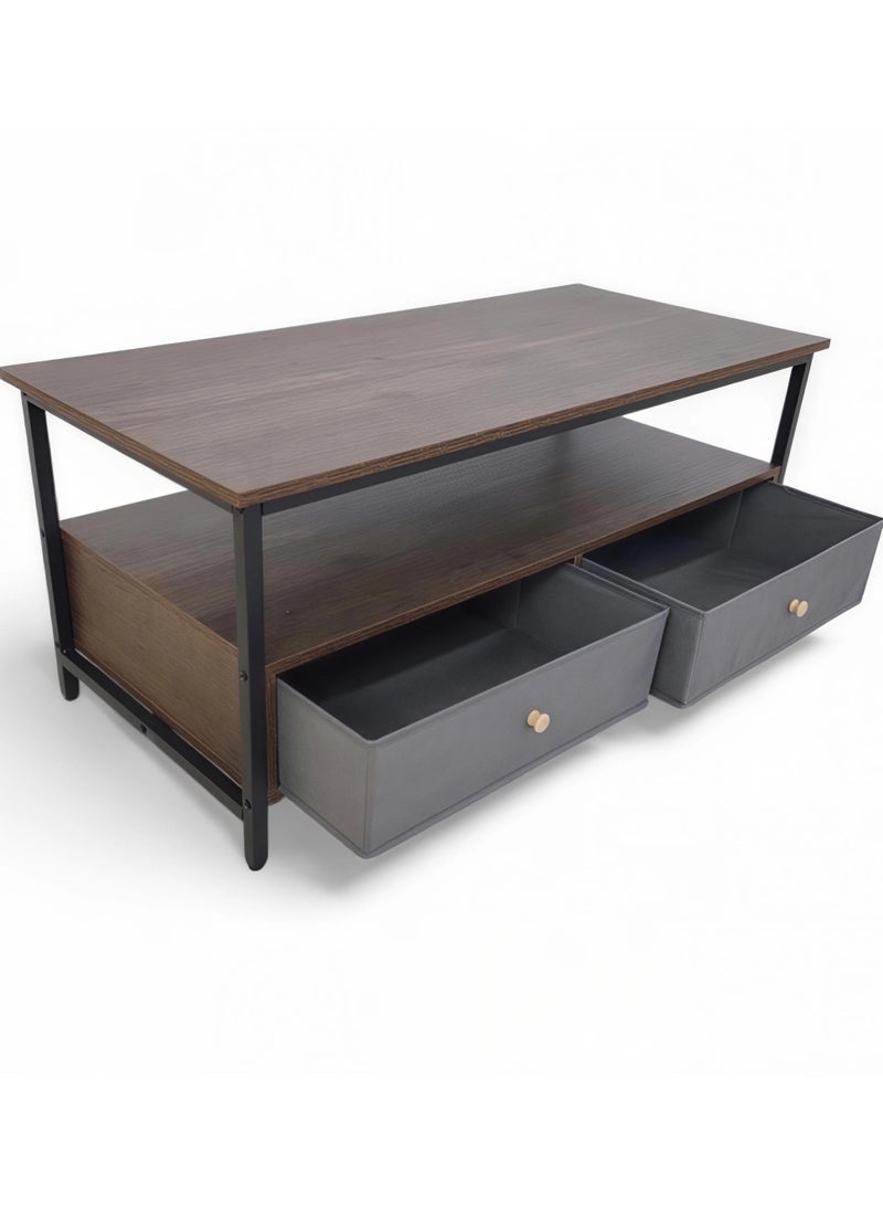 Concent Modern Shelf Coffee Table – A Blend of Wood Elegance and a Modern Touch - Image 4